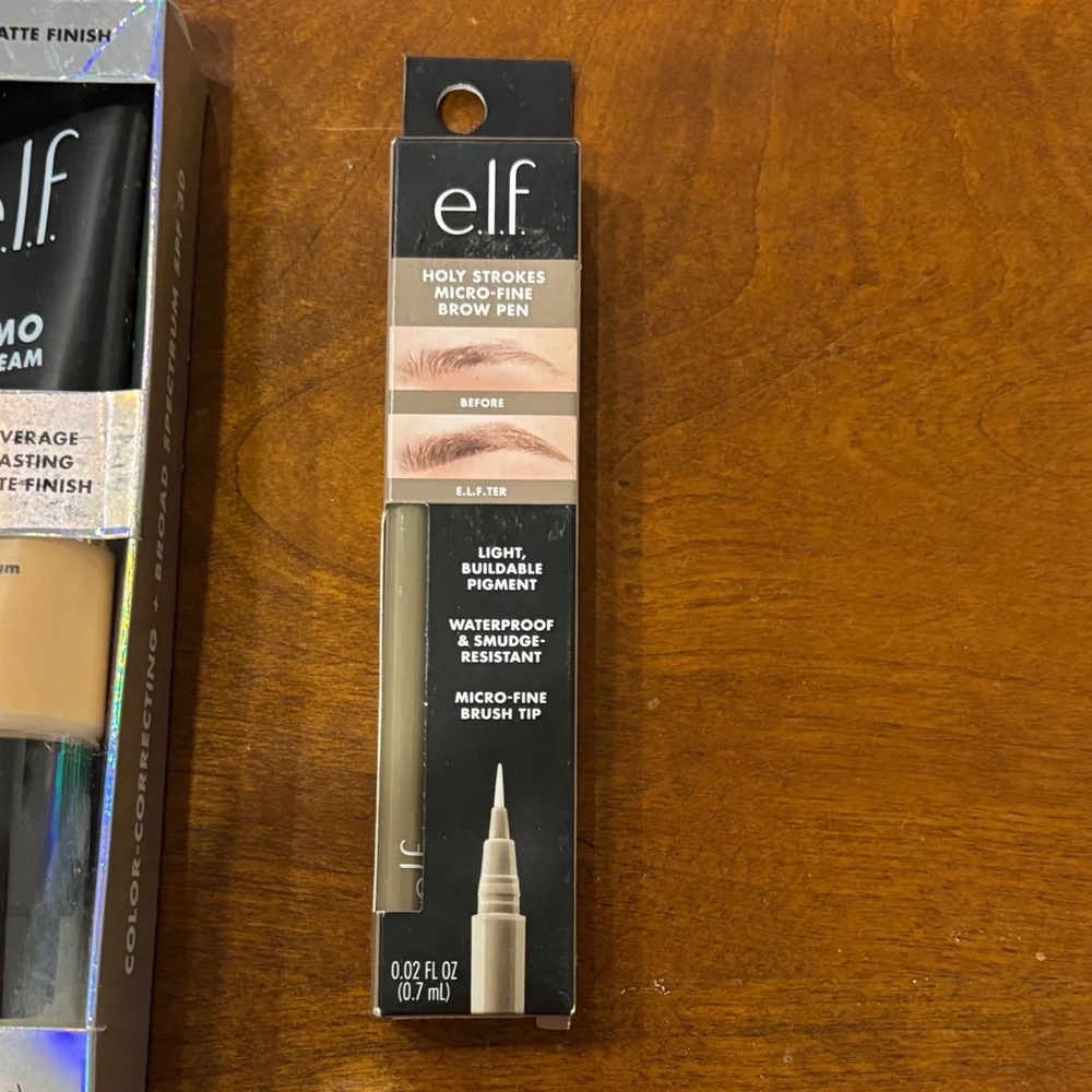 Makeup Revolution Skin‎ Silk Foundation, E.L.F CC Cream & Brow Pen Lot of 3